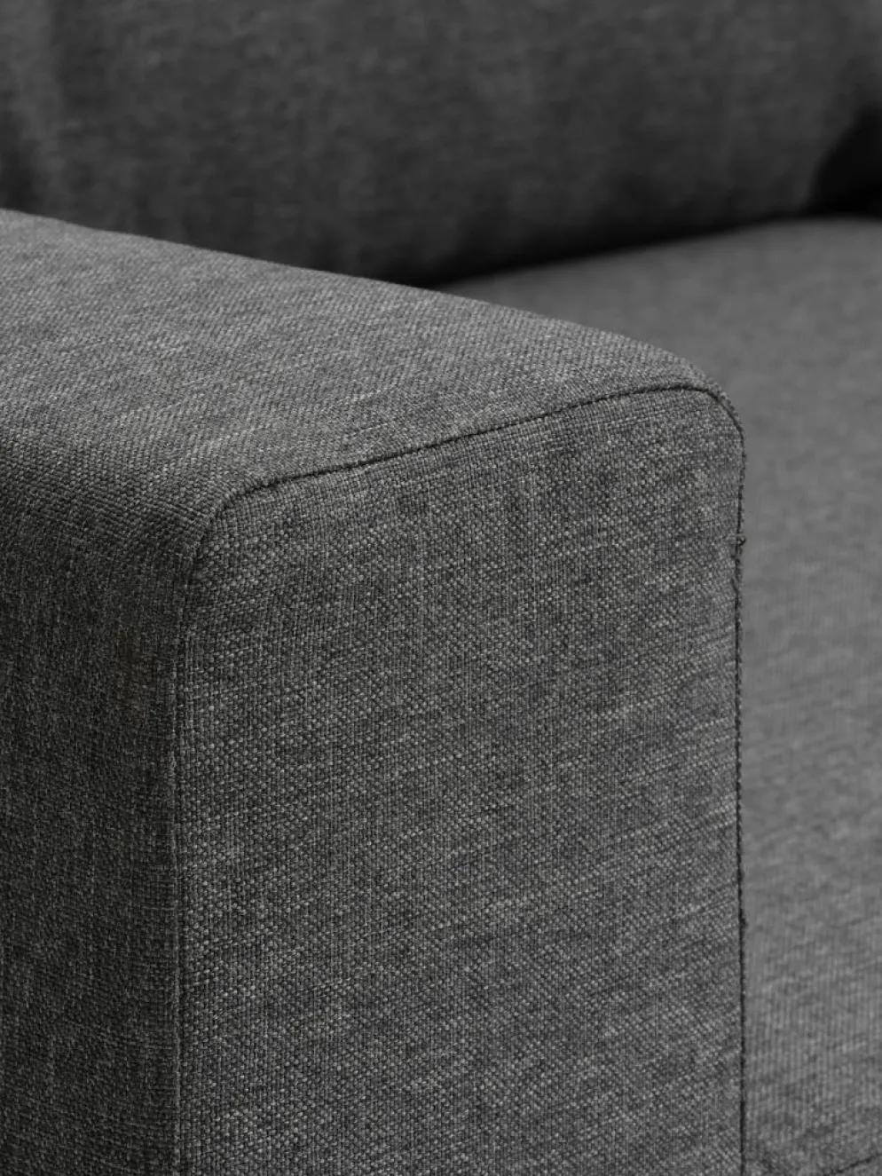 MARSLEVCanapé convertible MARSLEV 3 places tissu gris foncé