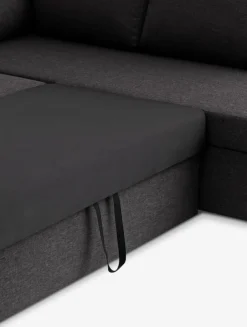 MARSLEVCanapé d'angle convertible MARSLEV gris foncé