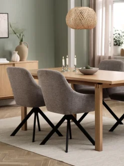 MEJLSKOV + ROSTRUPMEJLSKOV L180 table chêne naturel + 4 ROSTRUP chaises sable