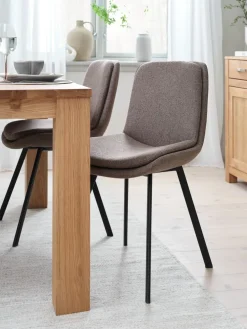 MELBYChaise MELBY tissu brun clair/noir