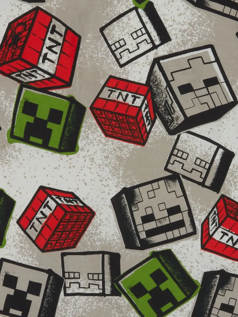MINECRAFTParure de lit MINECRAFT 140x200 gris