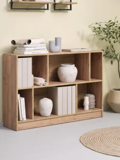MOSBJERGBibliothèque MOSBJERG 6 tablettes coloris chêne naturel