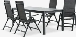 MOSS + MYSENMOSS L214/315 table + 4 MYSEN chaises gris