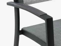 MOSS + STRANDBYMOSS L214/315 table + 4 STRANDBY chaises gris