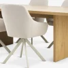 MUNKEBY + ROSTRUPMUNKEBY L220 table colo. chêne + 4 ROSTRUP chaises beige