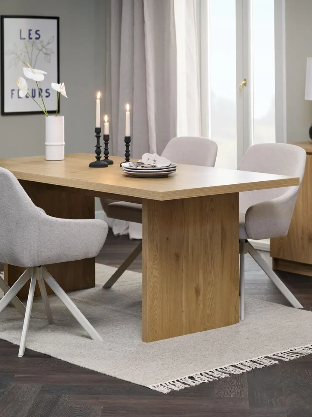 MUNKEBYTable MUNKEBY 90x180 coloris chêne