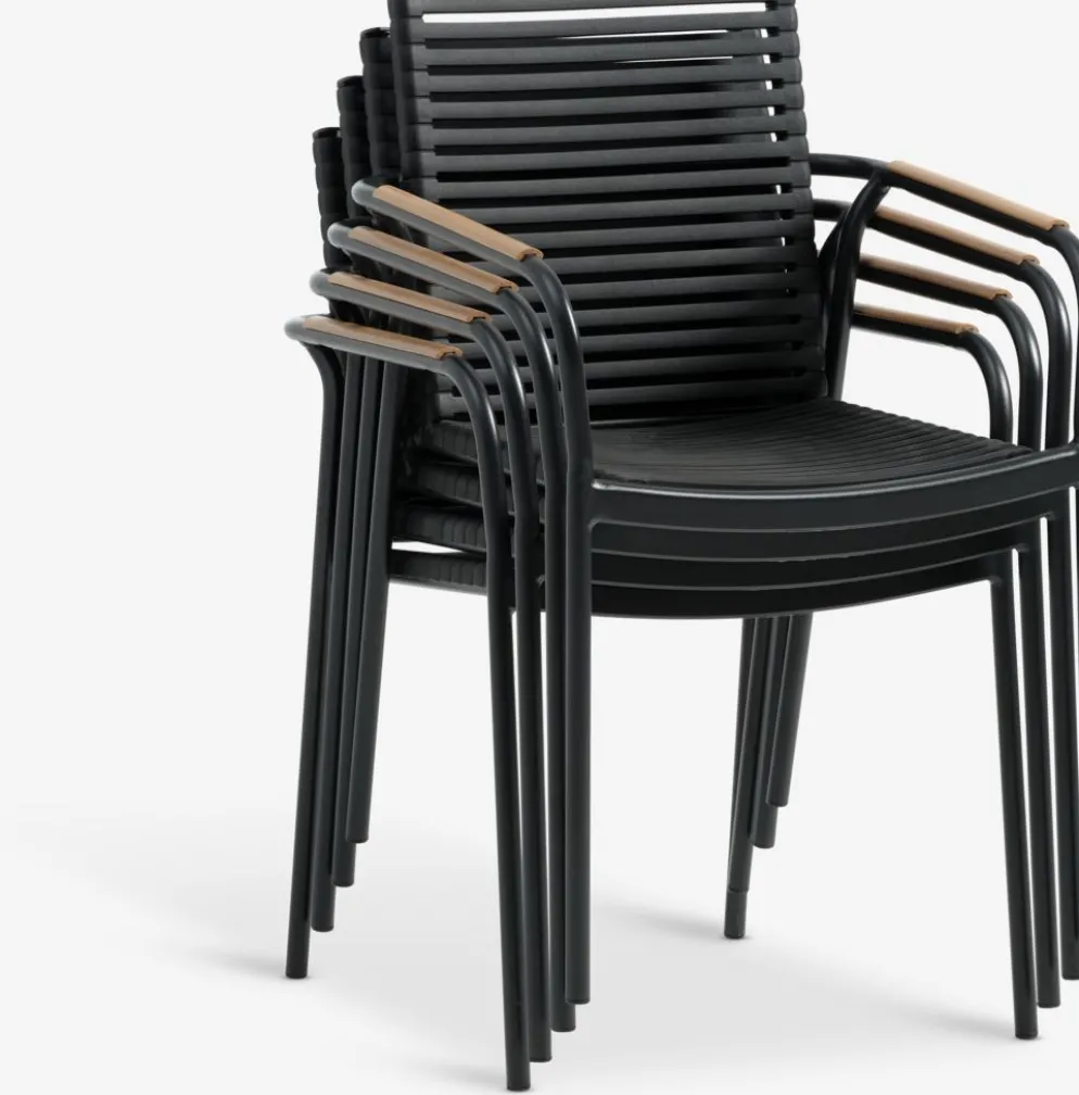 NABEChaise empilable NABE noir
