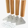 NAKKELVAPieds de lit Ø5xH20cm NAKKELVA chêne 4pcs/pqt