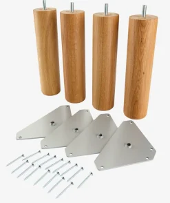 NAKKELVAPieds de lit Ø5xH20cm NAKKELVA chêne 4pcs/pqt