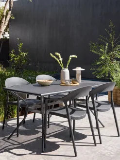 NANNESTADChaise empilable NANNESTAD gris foncé