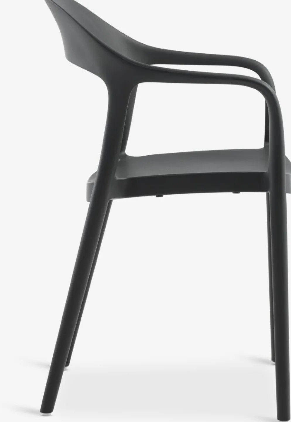 NANNESTADChaise empilable NANNESTAD gris foncé