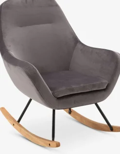 NEBELFauteuil à bascule NEBEL velours gris