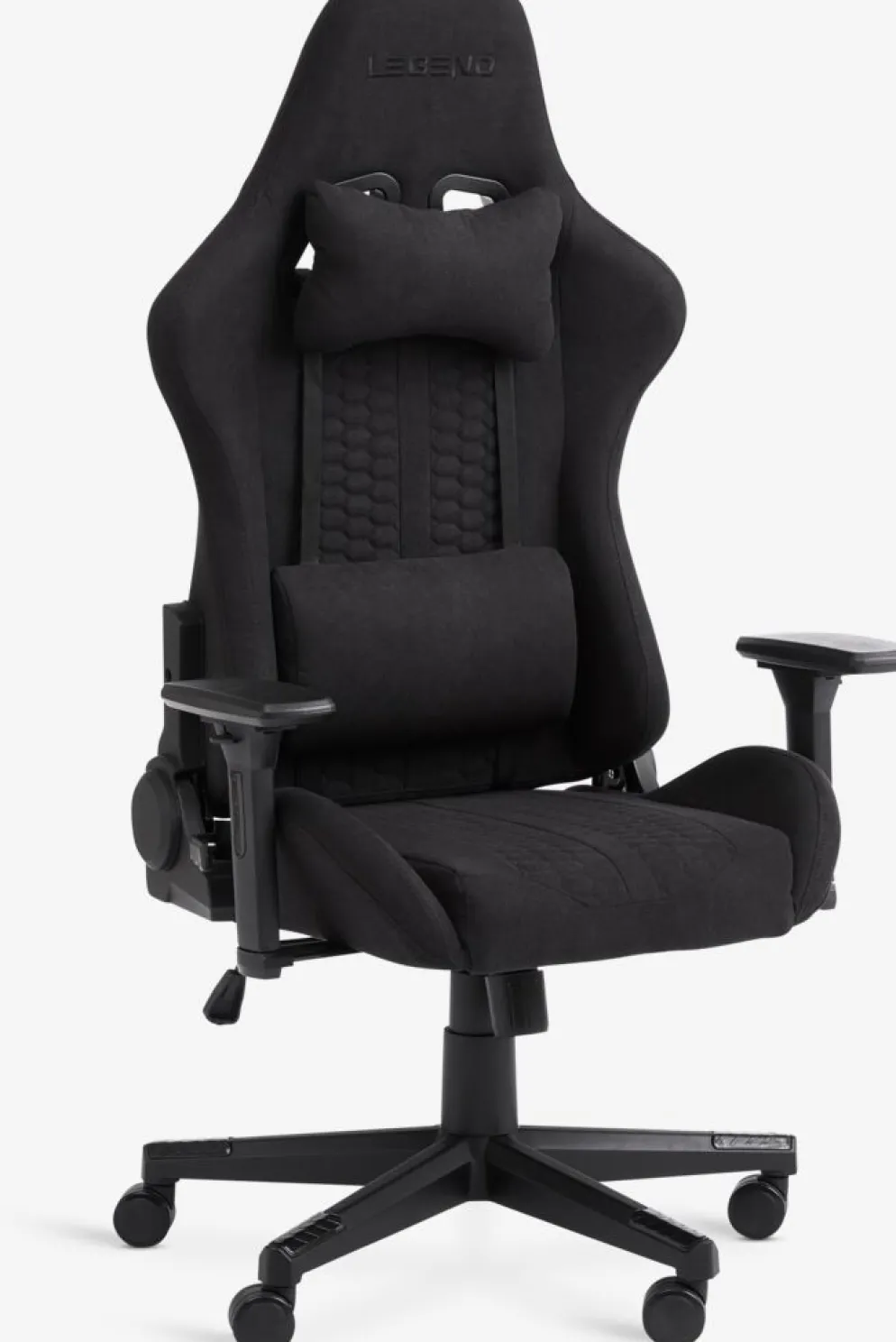 NIBEChaise gaming NIBE tissu noir/noir