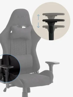 NIBEChaise gaming NIBE tissu noir/noir