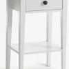 NORDBYTable de nuit NORDBY 1 tiroir 1 tablette blanc