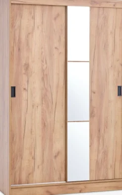ODDERArmoire ODDER 120x201 a/miroir coloris chêne naturel