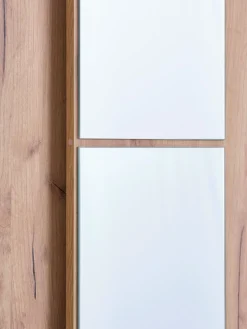 ODDERArmoire ODDER 179x201 a/miroir coloris chêne naturel