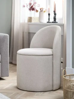 ODDUMFauteuil lounge ODDUM a/rangement tissu beige