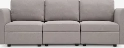 OKSBYCanapé modulable OKSBY 3pers. a/rangement tissu sable