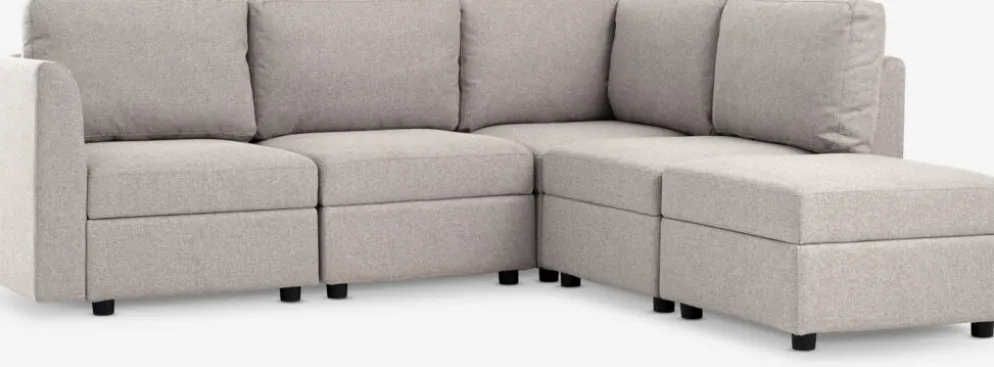OKSBYCanapé modulable OKSBY 5pers. extrémité a/rangement sable