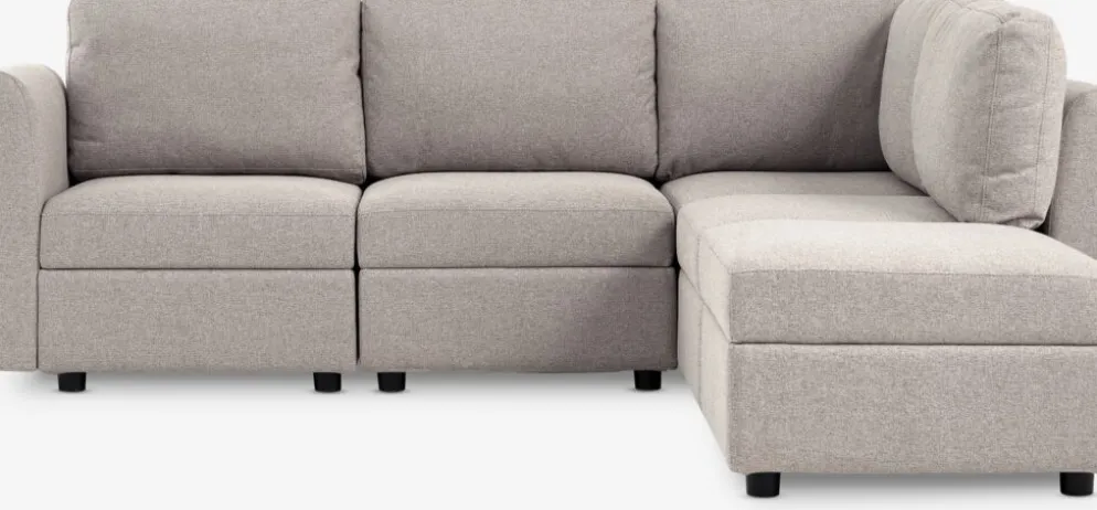 OKSBYCanapé modulable OKSBY 5pers. extrémité a/rangement sable