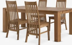 OLDE + SILLERUPOLDE L200 table chêne naturel + 4 SILLERUP chaises chêne
