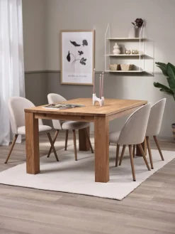 OLDE + THORUPOLDE L160 table chêne naturel + 4 THORUP chaises beige