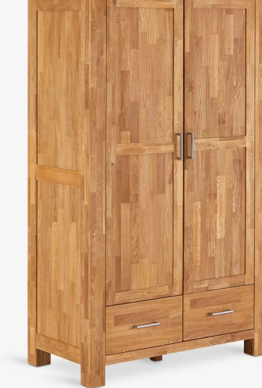 OLDEArmoire OLDE 120x200 2 portes 2 tiroirs chêne naturel