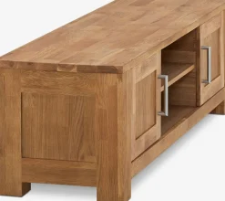OLDEMeuble TV OLDE 150 cm 2 portes 1 étagère chêne naturel