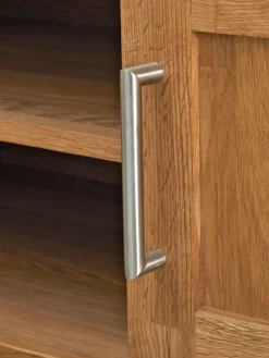 OLDEMeuble TV OLDE 150 cm 2 portes 1 étagère chêne naturel