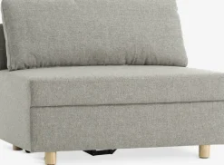 OLSTRUPCanapé convertible OLSTRUP 1,5 places tissu gris