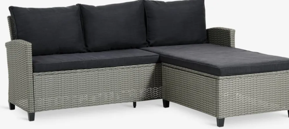 ONDRUPCanapé lounge avec méridiennee ONDRUP 3 personnes gris