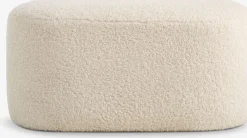 OREBOPouf OREBO 84x45 tissu teddy blanc cassé