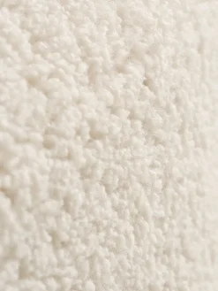 OREBOPouf OREBO 84x45 tissu teddy blanc cassé
