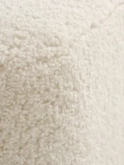 OREBOPouf OREBO 84x45 tissu teddy blanc cassé