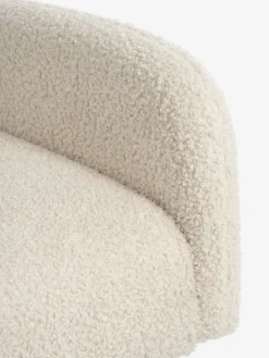PARADISCanapé convertible PARADIS tissu teddy blanc cassé/colo. ch.