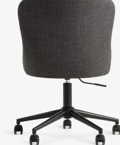 PEBRINGEChaise de bureau PEBRINGE tissu gris foncé/noir