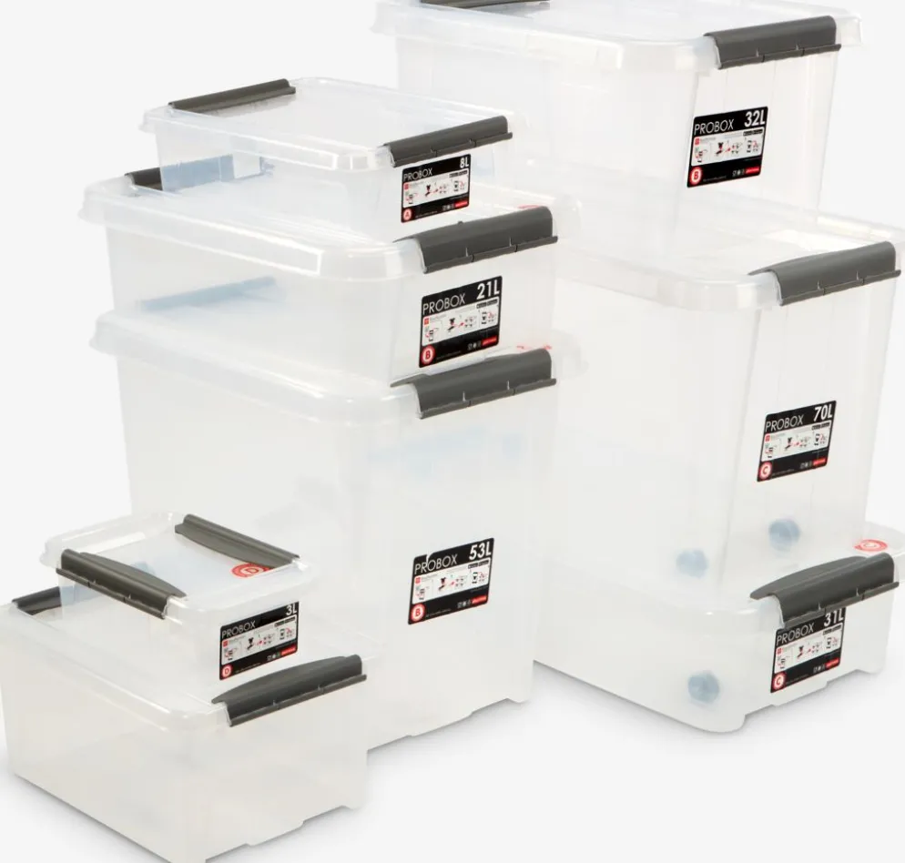 PROBOXBoîte de rangement PROBOX 8L a/couvercle transparent