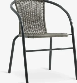 RADSTRUP + GRENAARADSTRUP Ø60 table noir + 2 GRENAA chaises gris