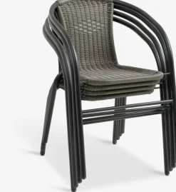RADSTRUP + GRENAARADSTRUP Ø60 table noir + 2 GRENAA chaises gris