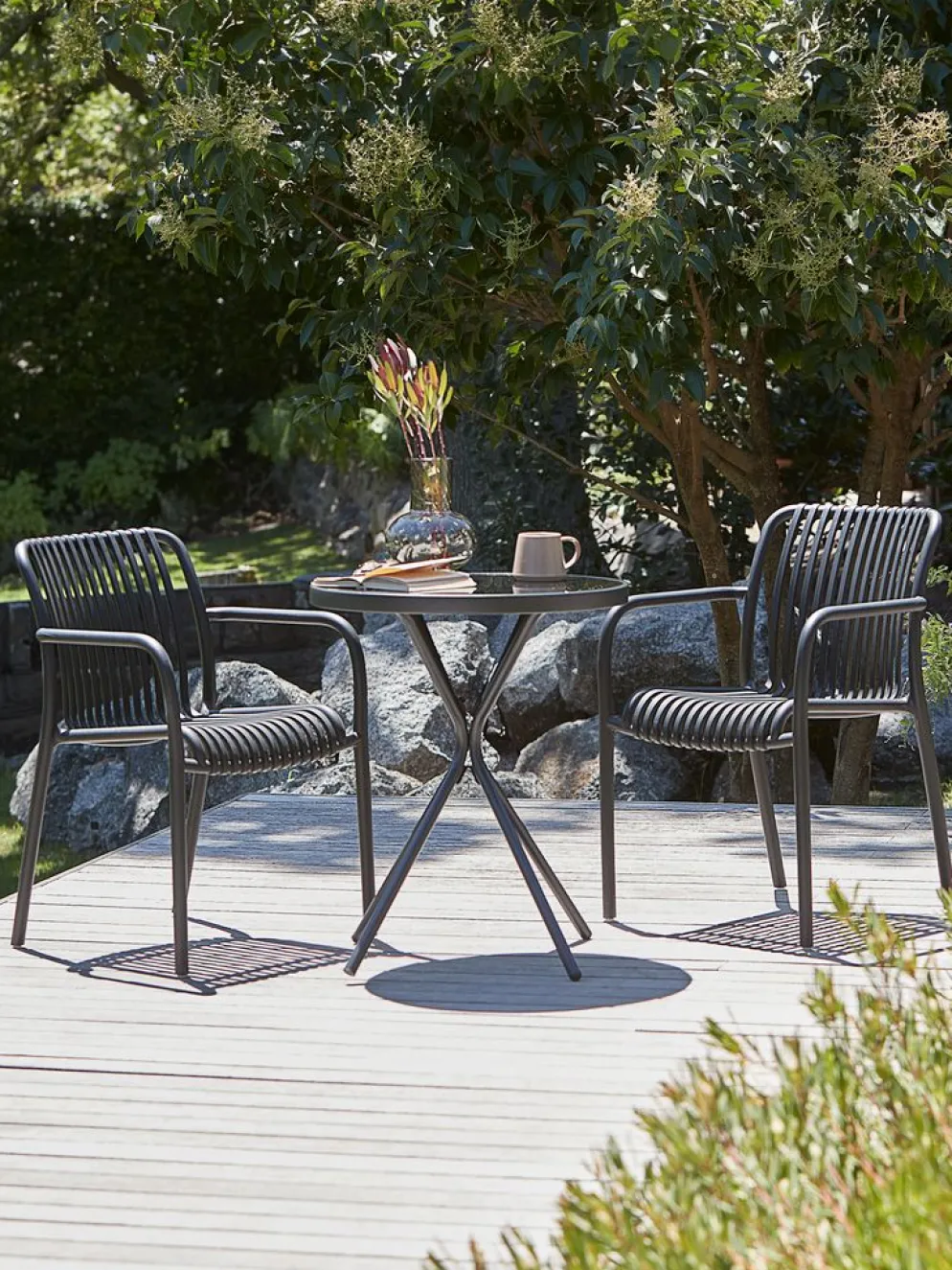 RADSTRUP + NABBENRADSTRUP Ø60 table + 2 NABBEN chaises noir