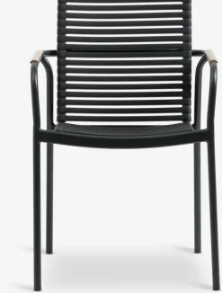 RANGSTRUP + NABERANGSTRUP Ø130 table naturel/noir + 4 NABE chaises noir