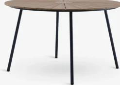 RANGSTRUP + NABERANGSTRUP Ø130 table naturel/noir + 4 NABE chaises noir