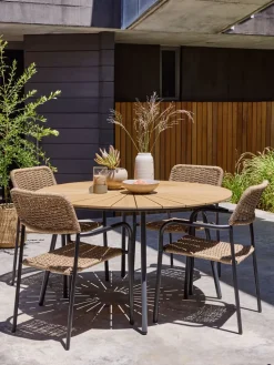 RANGSTRUPTable de jardin RANGSTRUP Ø130 naturel/noir