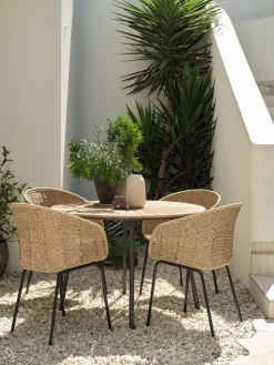 RANGSTRUPTable de jardin RANGSTRUP Ø110 naturel/noir