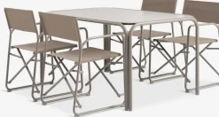 RAUMA + LIFJELLRAUMA L140 table + 4 LIFJELL chaises sable foncé