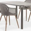 RAUMA + VANTORERAUMA L140 table + 4 VANTORE chaises sable foncé