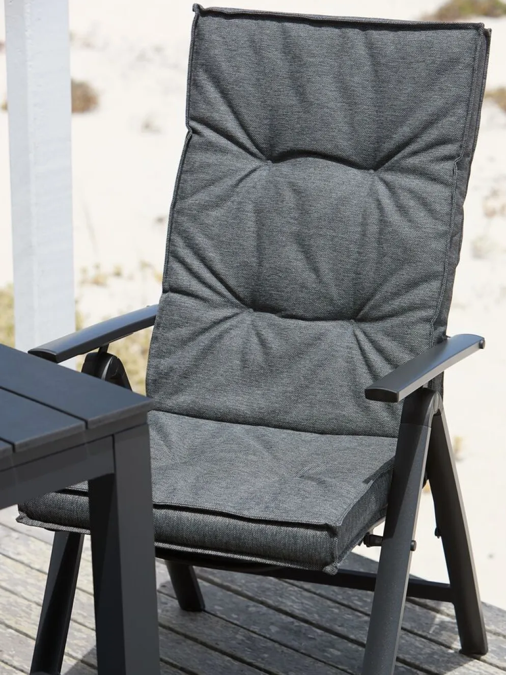 REBSENGECoussin de jardin pour chaise inclinable REBSENGE gris foncé