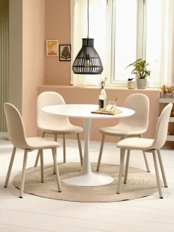RINGSTEDTable RINGSTED Ø100 blanc