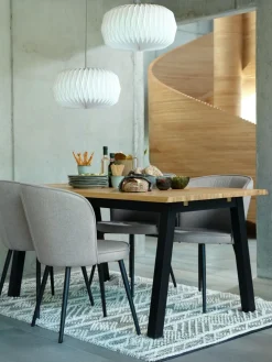RISSKOVChaise RISSKOV tissu gris clair/noir